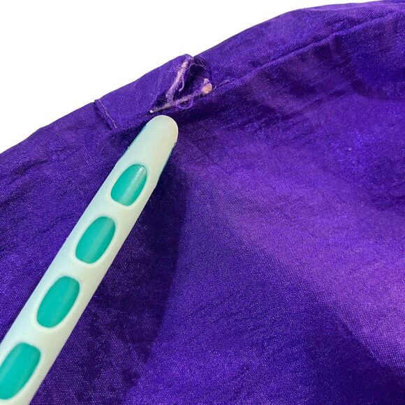 Vintage Lavon 80s Windbreaker Nylon Zip Up Jacket Purple Blue Size Small ***READ - Picture 7 of 12